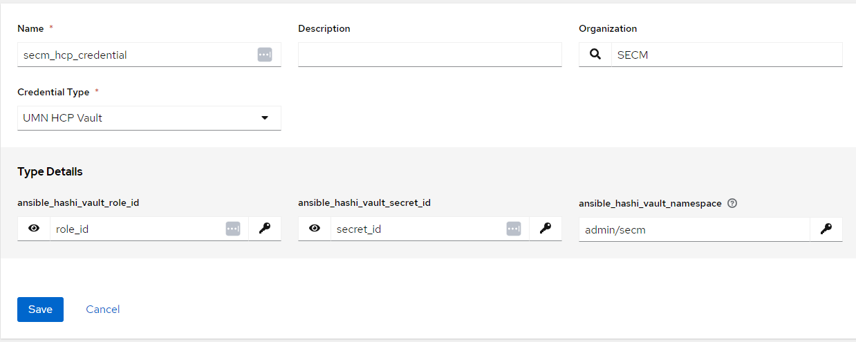 AWX Tower Vault Credential Setup